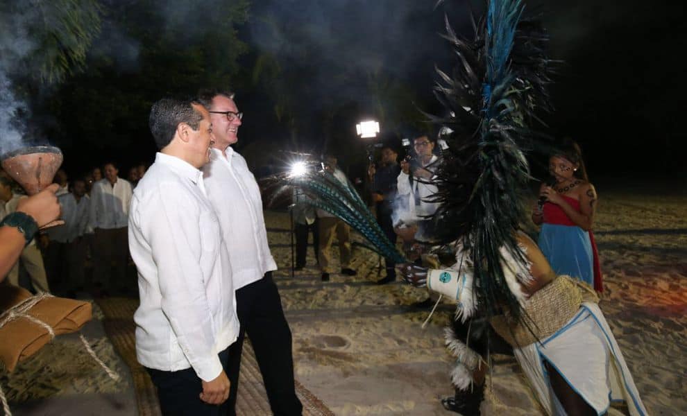 El Gobernador del Estado, Carlos Joaquín y el embajador de Alemania en México, Peter Tempel