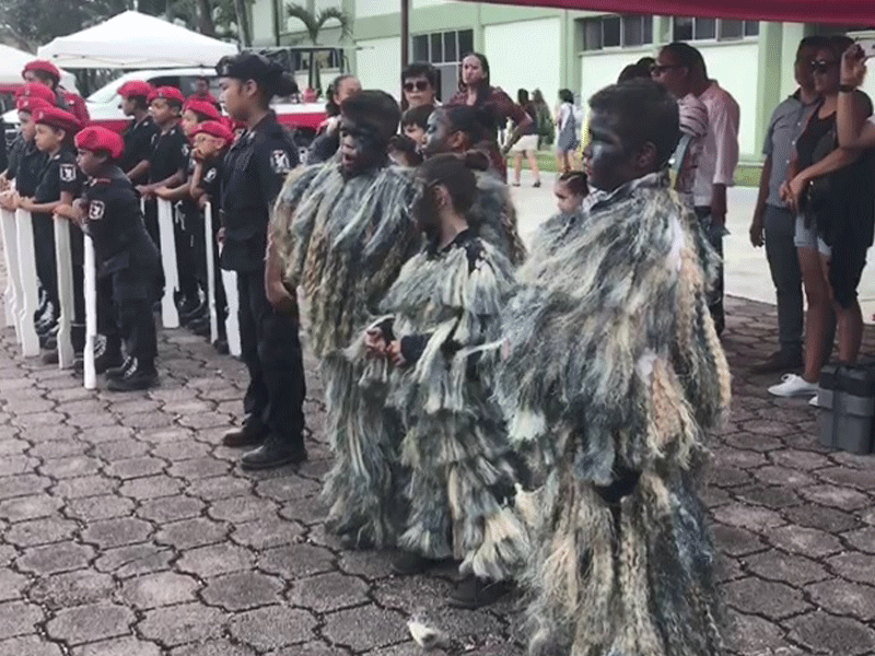 Como una actividad cívica, realizan las autoridades el "Paseo dominical" en las instalaciones del 64 Batallón de Infantería de Cancún.