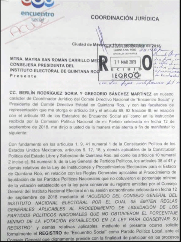 Podrá solicitar el registro de candidaturas a diputaciones los días 4 y 5 de abril: Mayra San Román, consejera presidenta del Ieqroo.