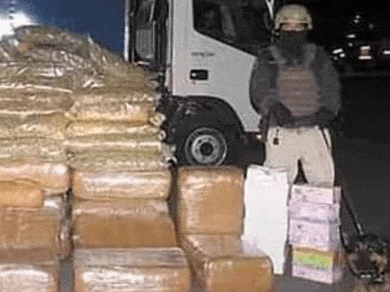 La marihuana, que era transportada en un camión, venía oculta entre cajas de zapatos; el narcocargamento tenía como destino Playa del Carmen.