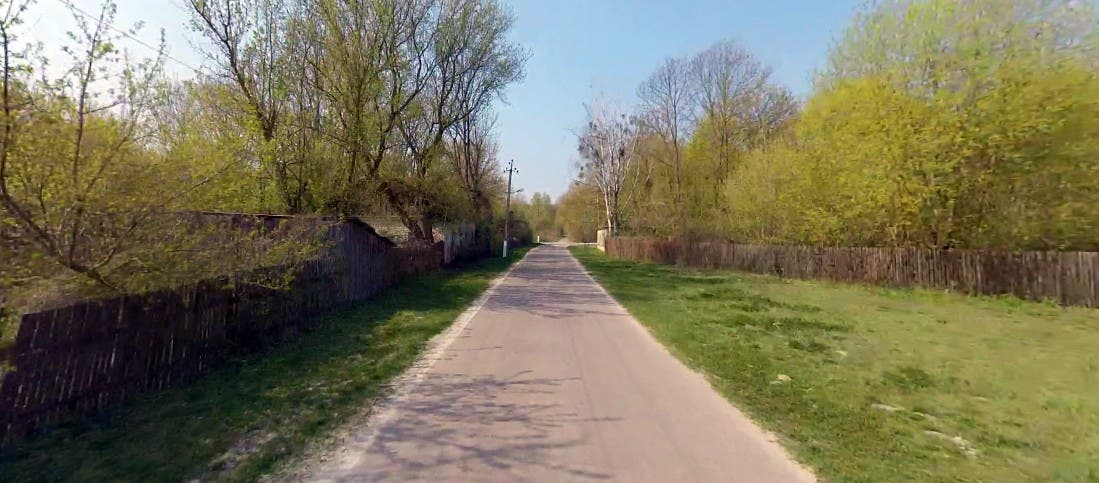 La mayoría de las calles de Chernobyl, son muy solitarias y es común encontrar casas abandonadas en medio de la selva.