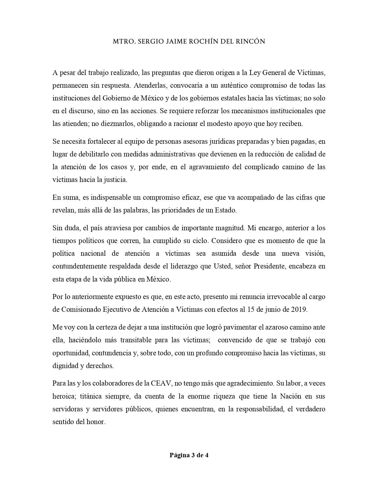 Carta Renuncia Jaime Rochin