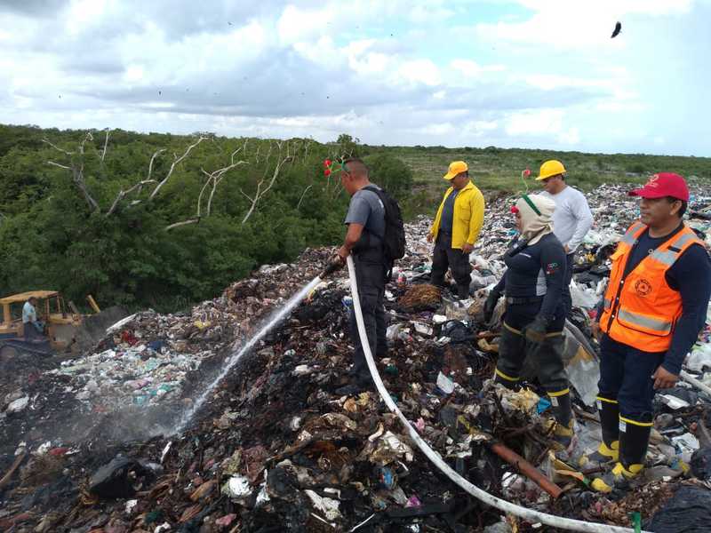 Incendio del basurero municipal lleva un control de 20%