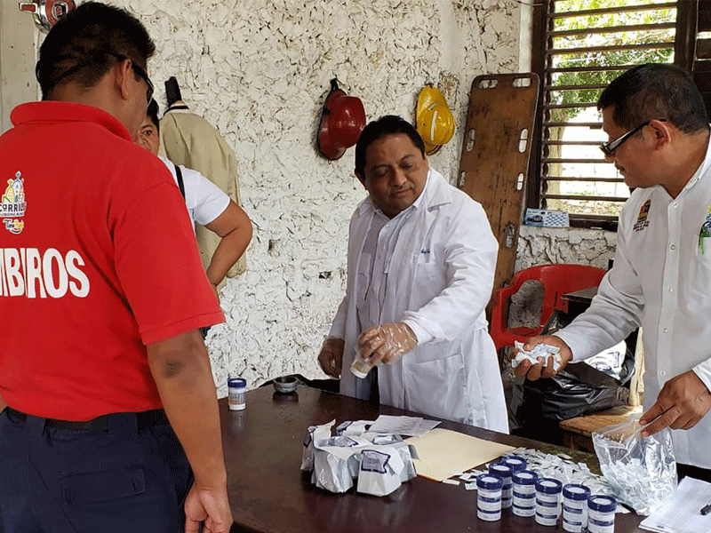 Sorpresivo antidoping a policías de Felipe C. Puerto; la totalidad de los elementos salieron limpios en el requisito para renovar licencia de armas.