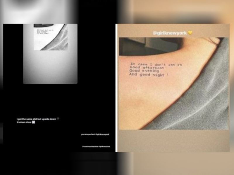 Ariana Grande se tatúa en honor a Jim Carrey