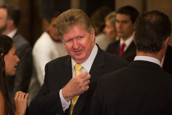Germán Larrea Mota Velasco, Presidente de Grupo México, durante una reunión con el Consejo Mexicano de Negocios, en el Club de Industriales.