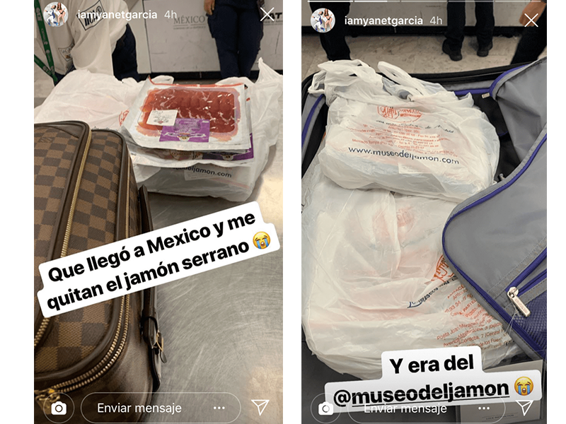 Yanet García fue detenida en el aeropuerto por transportar objetos prohibidos