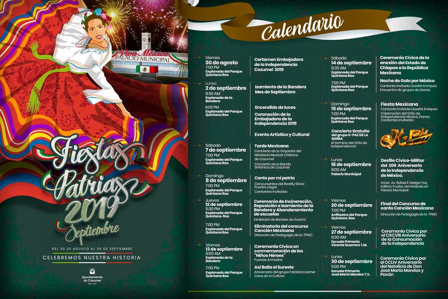 Anuncia Pedro Joaquín el programa de las Fiestas Patrias 2019 en Cozumel