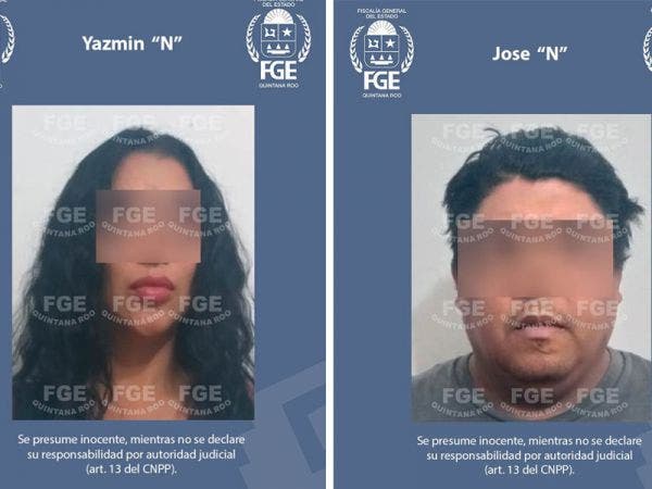 Detienen en Cancún a secuestradores buscados en Tamaulipas; Yazmín y José serán trasladadas ante la autoridad judicial que los requiere para su proceso.