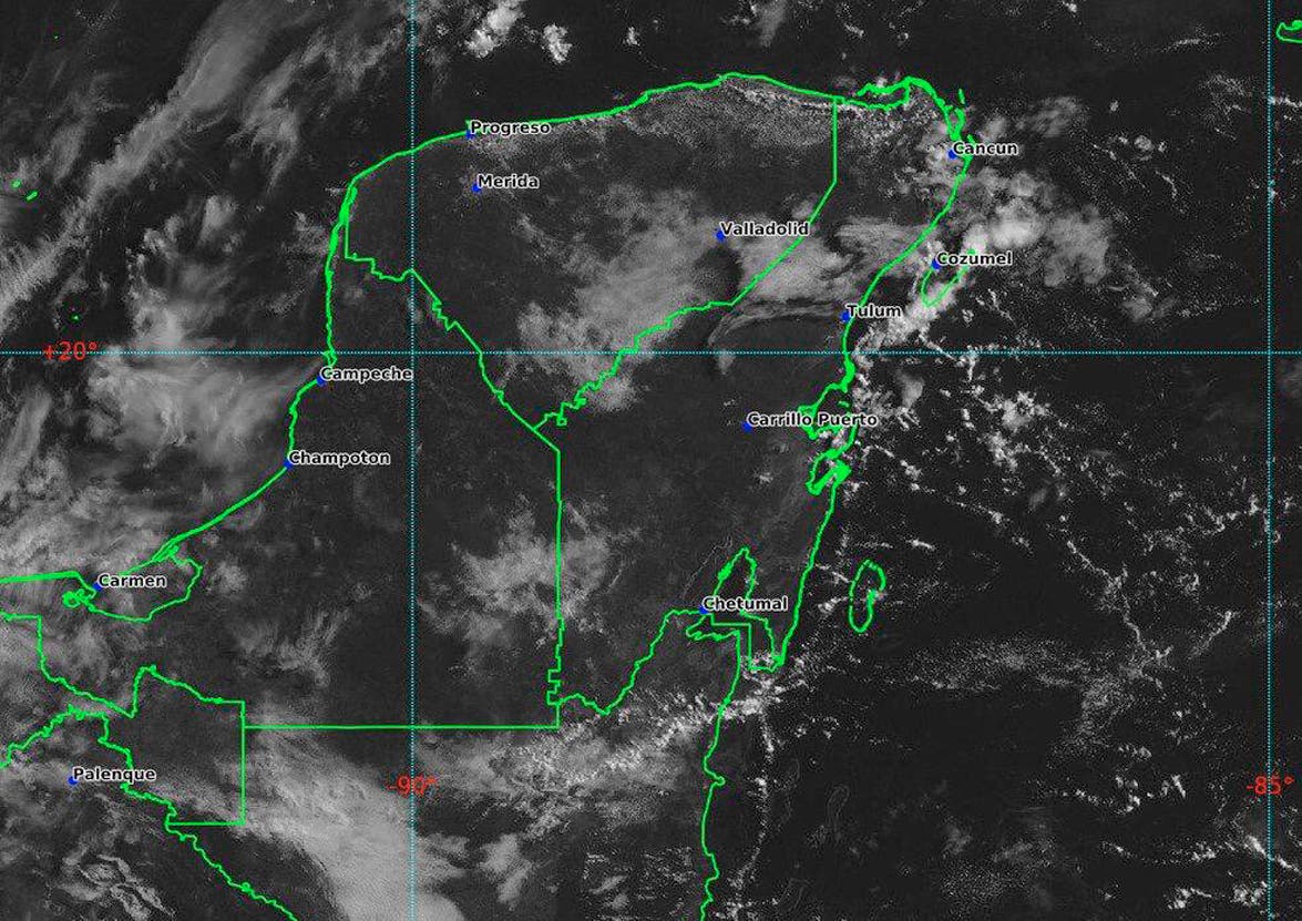La Conagua pronostica un clima de calor intenso y chubascos por la tarde, para la península de Yucatán.