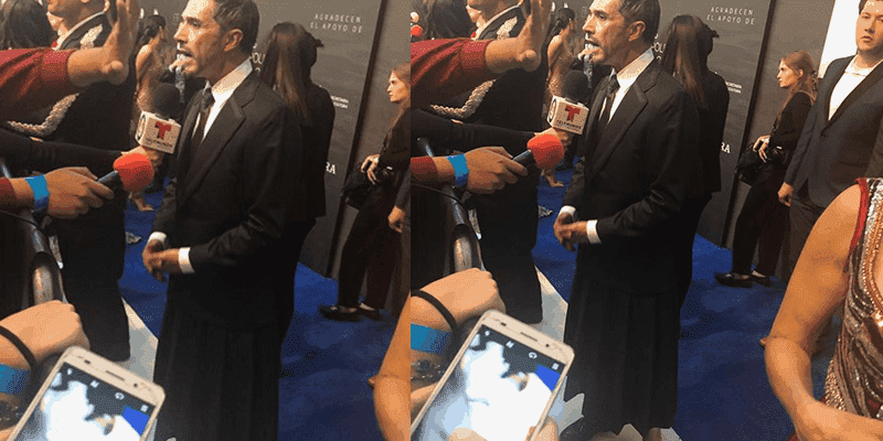 Sergio Mayer usa falda por una buena causa