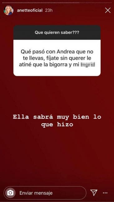 Anette Cuburu a Andrea Legarreta: ‘Ella sabe muy bien lo que hizo’