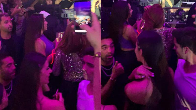 Christian Estrada y Marco Fabián de parranda con un par de chicas