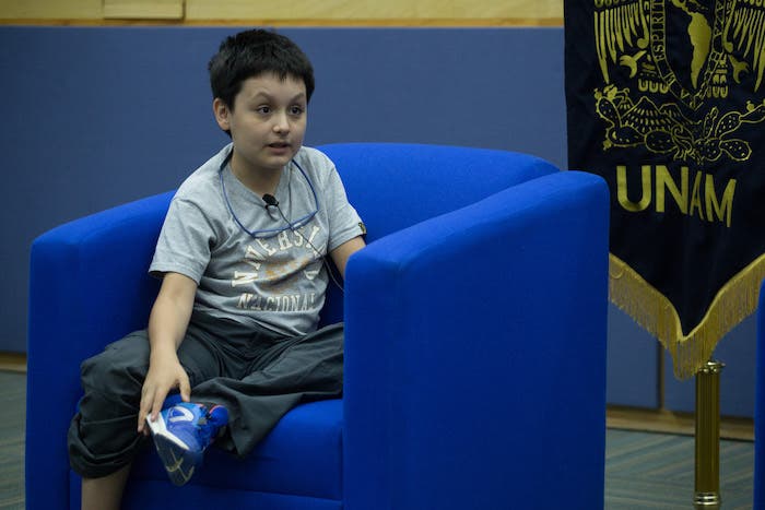 Carlos Antonio Santamaría Díaz, de 13 años de edad, asistió el pasado 6 de agosto de 2018 a su primer día de clases como estudiante de la licenciatura de Física Biomédica en la Facultad de Ciencias de la UNAM.