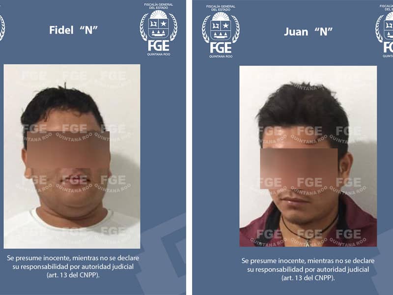 Encarcelan a presuntos asesinos de una mujer; Fidel “N” y Juan “N” habrían de privado de la vida a su víctima en un asalto a una tienda en Nicolás Bravo.