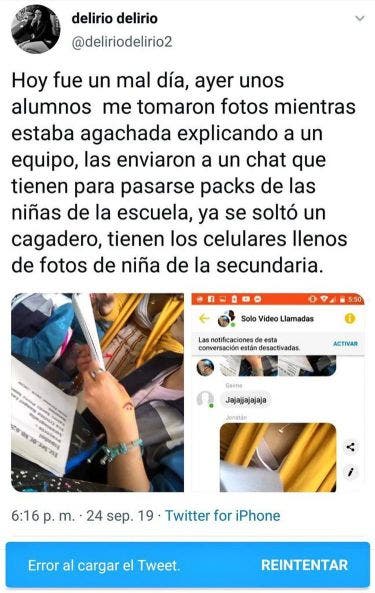 Maestra de secundaria denuncia acoso por parte de sus alumnos