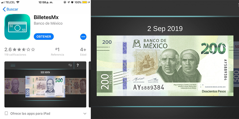 Los nuevos billetes de 200 y 500 pesos contarán con realidad aumentada