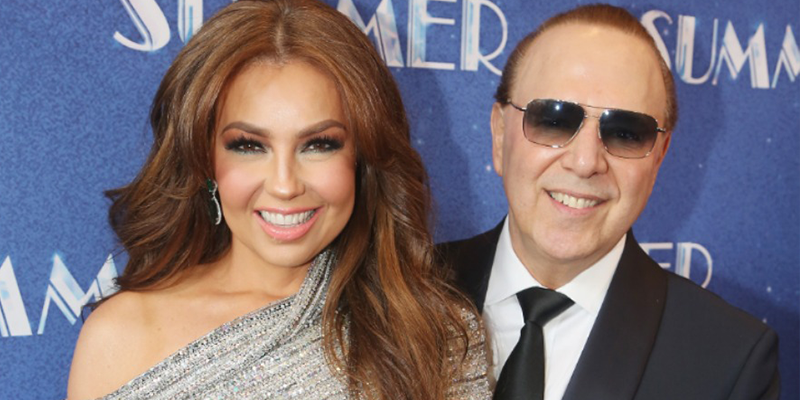 Tommy Mottola presume foto de Thalía vestida de novia