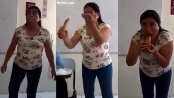 Maestra enseña a sus alumnos a poner condón con la boca (video)