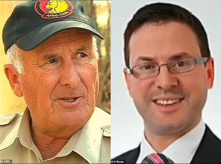 Dick Lang, de 78 años, y su hijo de 43 años, Clayton