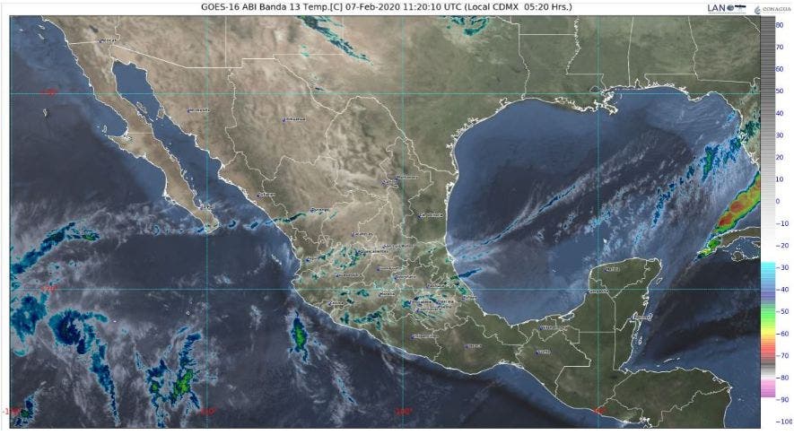 Pronostican lluvias para Quintana Roo por frente frío No. 38; ligero descenso en las temperaturas, viento fresco y arrachado en la Península.