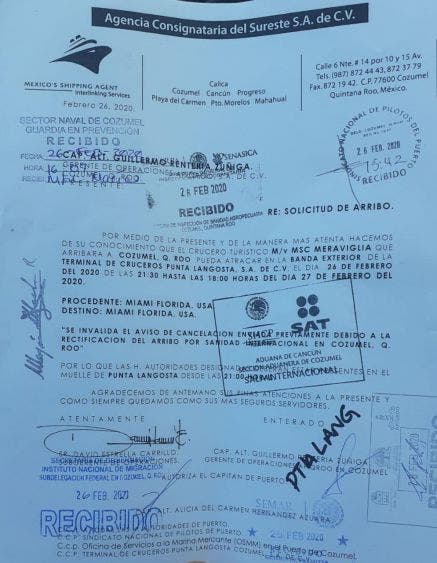 Crucero de MSC si podrá atracar en Cozumel