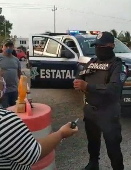 Causa molestia a automovilistas filtro sanitario en Chetumal.