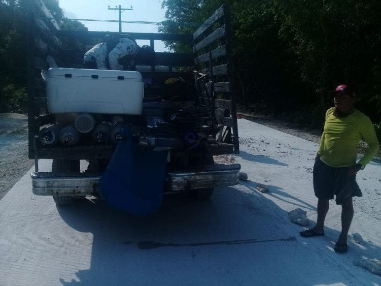 Detienen en Cozumel a pescadores con especies en veda; el operativo estuvo a cargo de personal de la marina y Guardia Nacional.