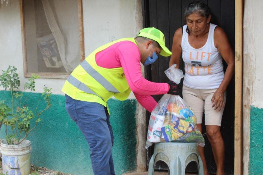 Llega el apoyo alimentario a comunidades de José María Morelos; benefician aSan Felipe I, Santa Gertrudis, San Diego y San Marcos.