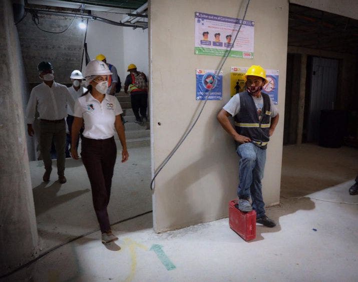 Constata Laura Fernández aplicación de protocolos de prevención en construcciones, que protejan la salud y la vida de los trabajadores