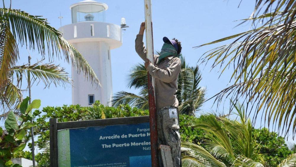 Gobierno de Laura Fernández da mantenimiento al alumbrado público de la ventana al mar