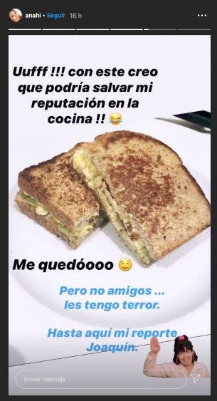 Anahí presume nuevo platillo para salvar su reputación en la cocina