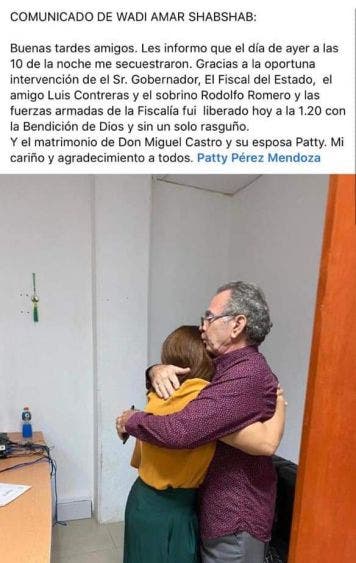 Confirma Ex senador Wadi Amar Privación de la Libertad