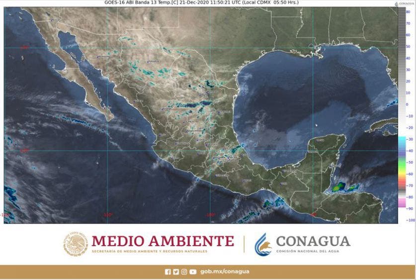 Clima: Temperaturas frescas y lluvias para Quintana Roo; recorrerá el frente frío el sureste y la Península de Yucatán.