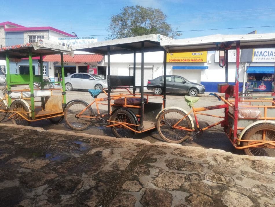 Tricicleros están frenados debido a la pandemia por el Covid; reportan bajas ganancias.