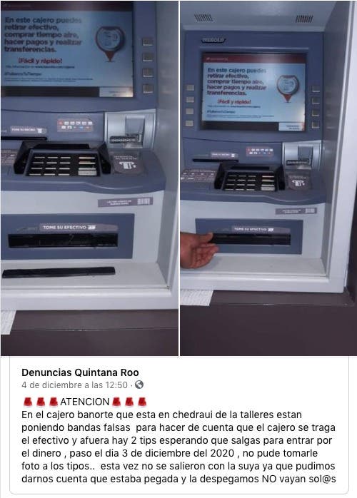AsĂ puedes perder tu dinero en cajeros BANORTE de CancĂșn