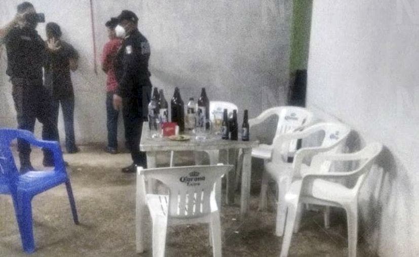 Foto oficial de la detención en el predio asegurado de Tizimín por N. Yucatán.