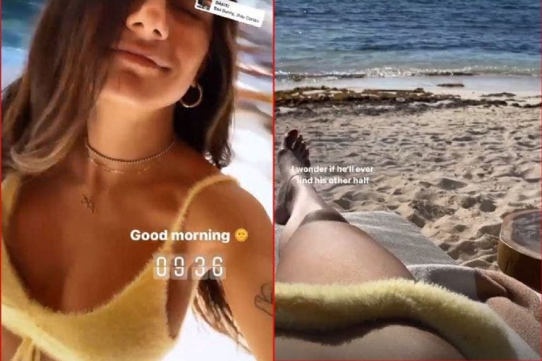 Mia Khalifa muestra peluche en Tulum