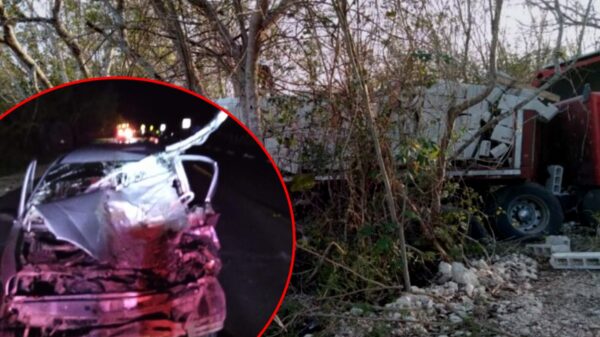 Fuerte choque en la vía corta Mérida-Chetumal deja un muerto