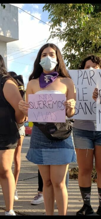 Manifestación pacífica de colectivos feministas en Cozumel