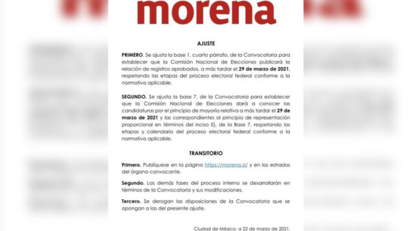 Reajusta Morena calendario para candidaturas