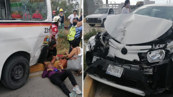 Cancún: Fuerte accidente en la avenida 135 / Video.