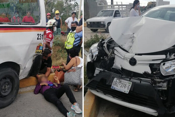 Cancún: Fuerte accidente en la avenida 135 / Video.