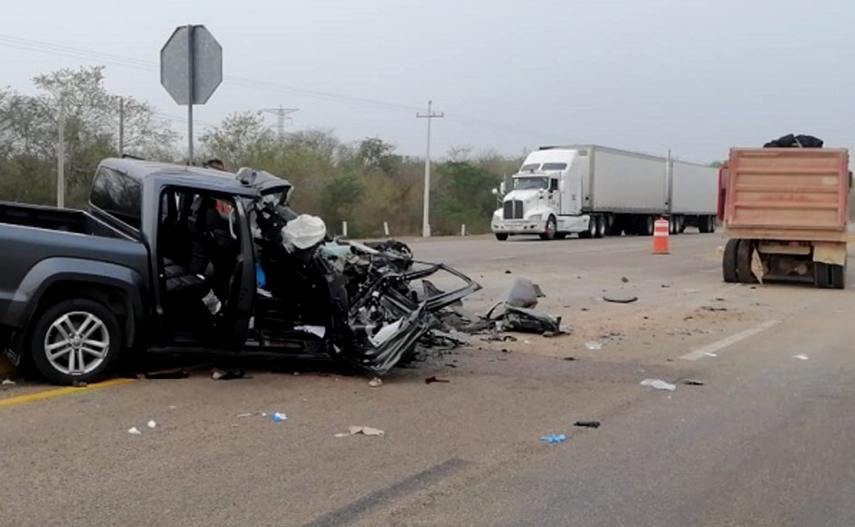 Choque en la carretera federal Mérida-Campeche deja una lesionada de gravedad