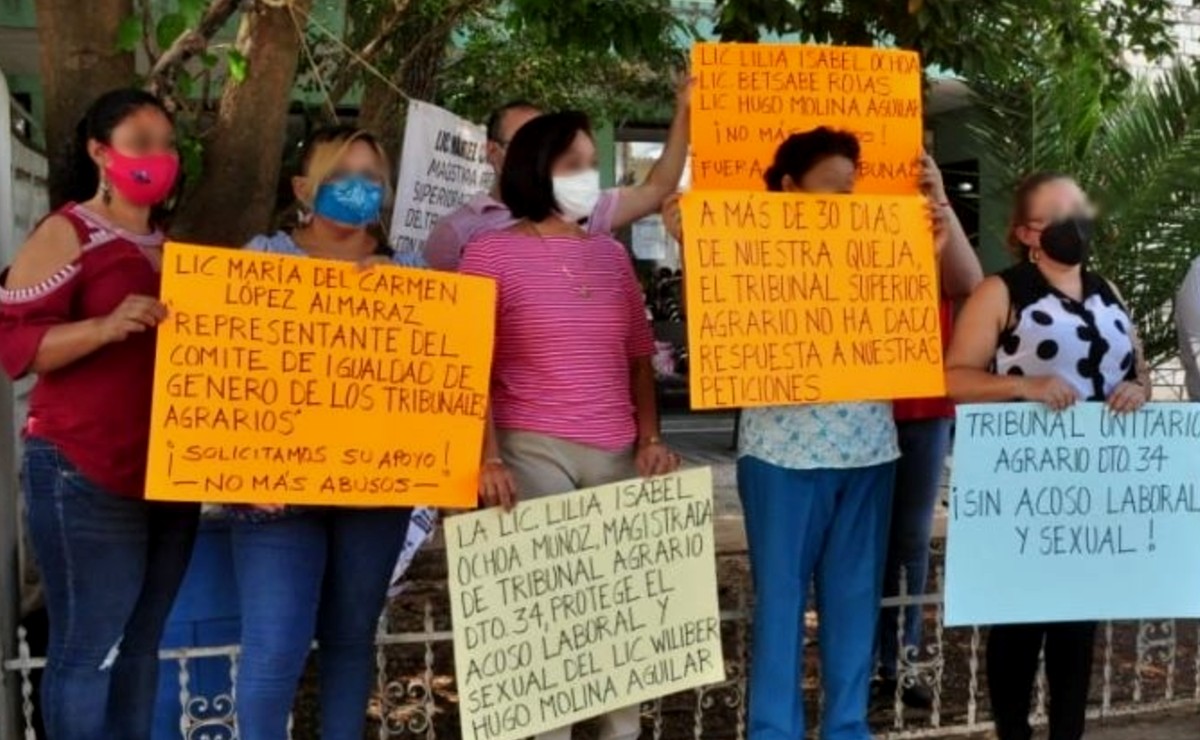 Trabajadores del Tribunal Unitario Agrario denuncian acoso laboral y sexual