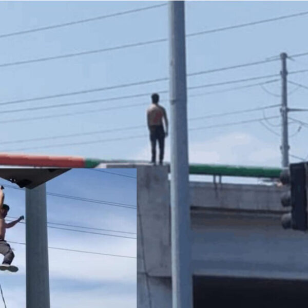 Amenaza con lanzarse de puente; al final cae y muere, en Nuevo León