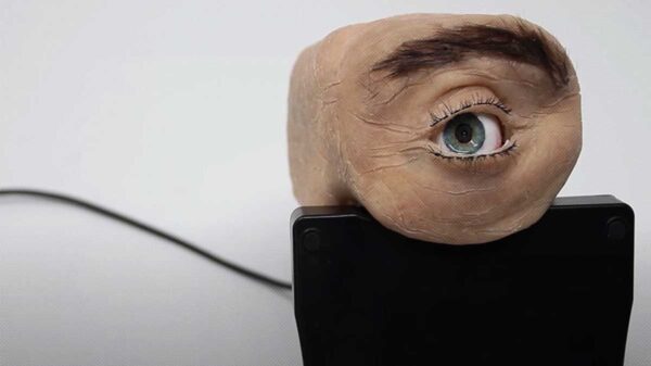 Una cámara web que tiene forma de ojo humano bautizada como la Eyecam fue presentada en el sitio web del investigador francés Marc Teyssier