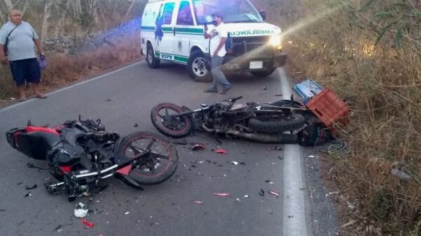 Fuerte choque entre motociclistas en la vía Kiní-Sacapuc deja lesionados