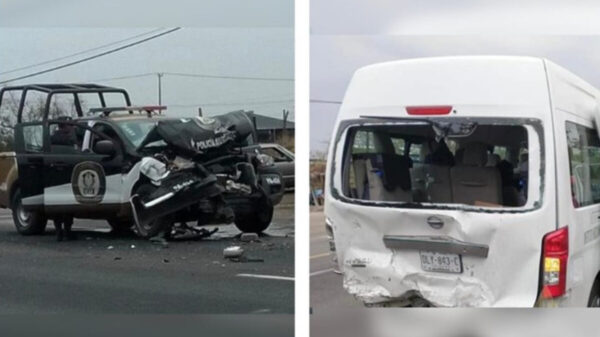 Choca patrulla con camioneta del IMSS en Veracruz; 4 lesionados