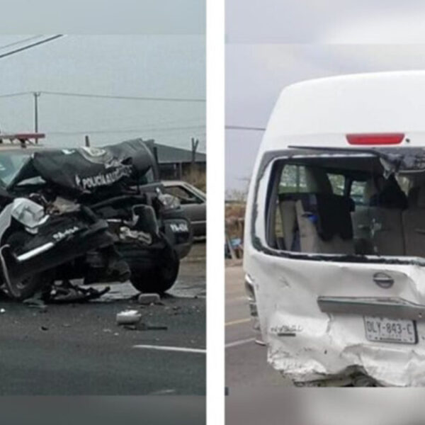 Choca patrulla con camioneta del IMSS en Veracruz; 4 lesionados